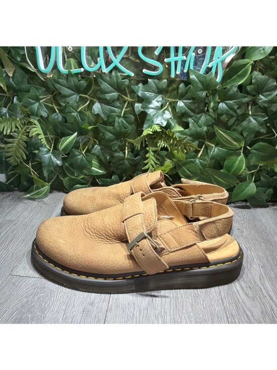 Dr Martens Jorge II Mens Size 13 Nubuck Tan Brown  Buckle Slide  Clogs main image 10